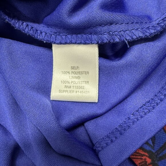 Disney Snow White and the Seven Dwarves Maxi Wrap Dress‎ M Royal Blue Red Floral - Picture 9 of 11